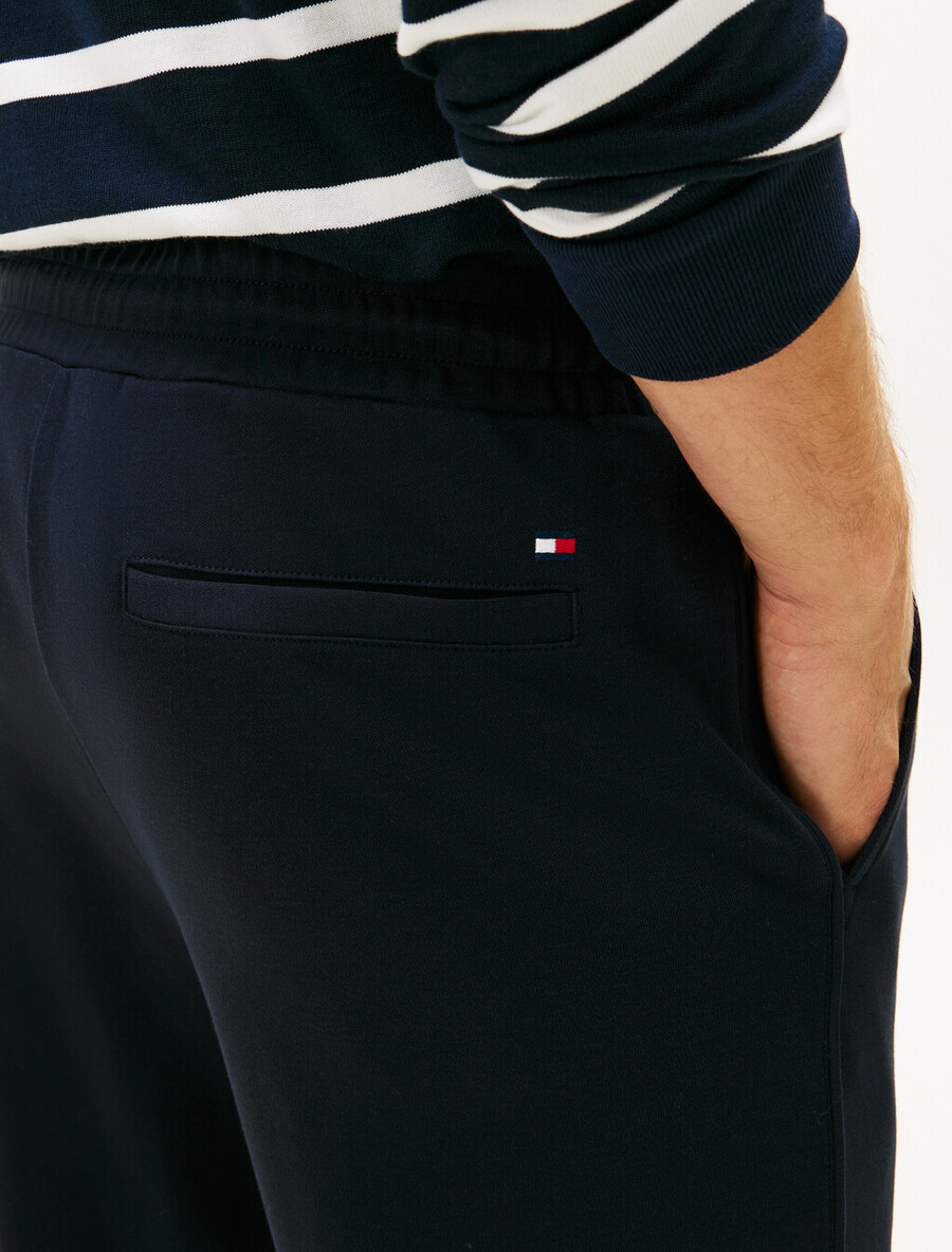 jogginghose mit monogramm und geripptem saum