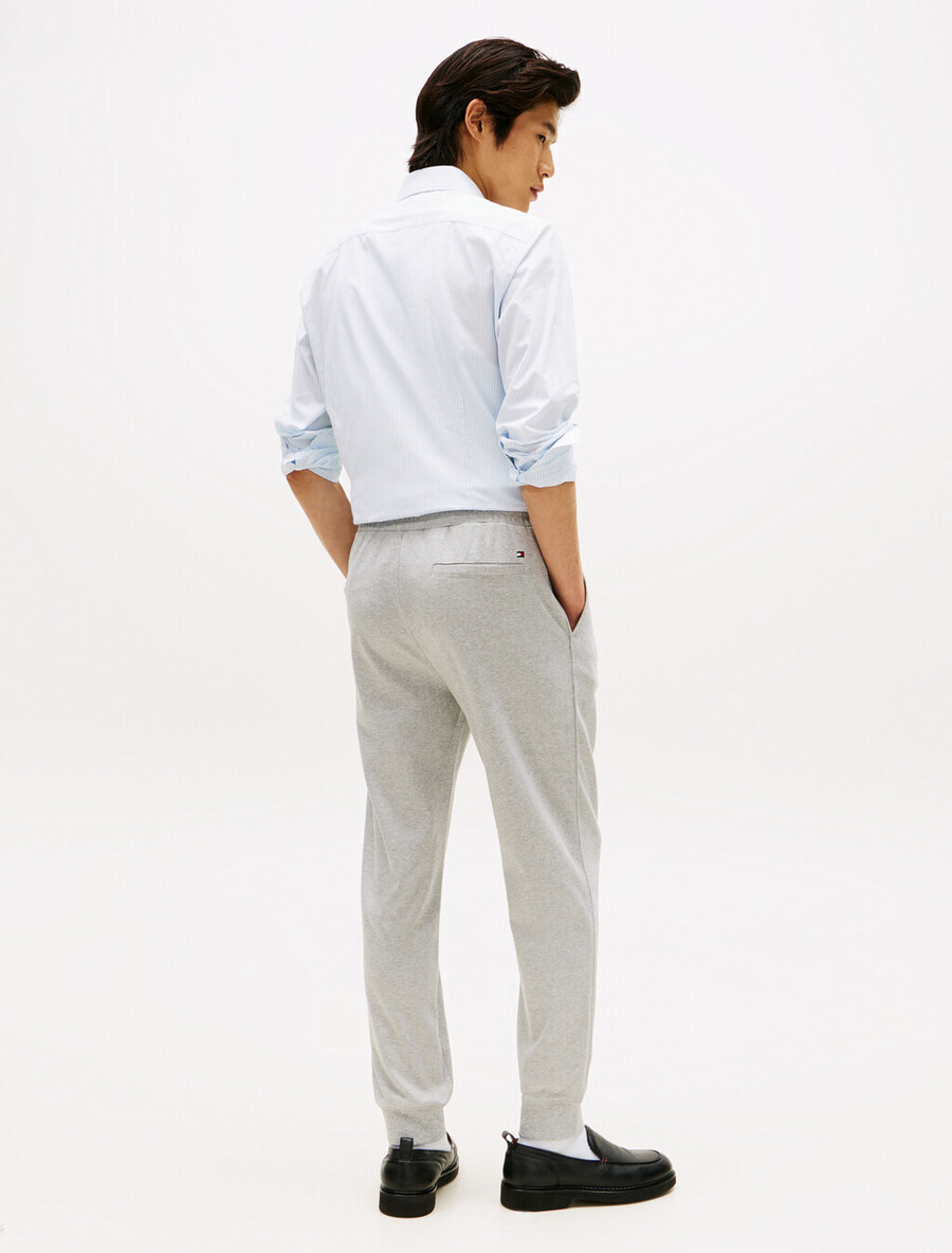 jogginghose mit monogramm und geripptem saum
