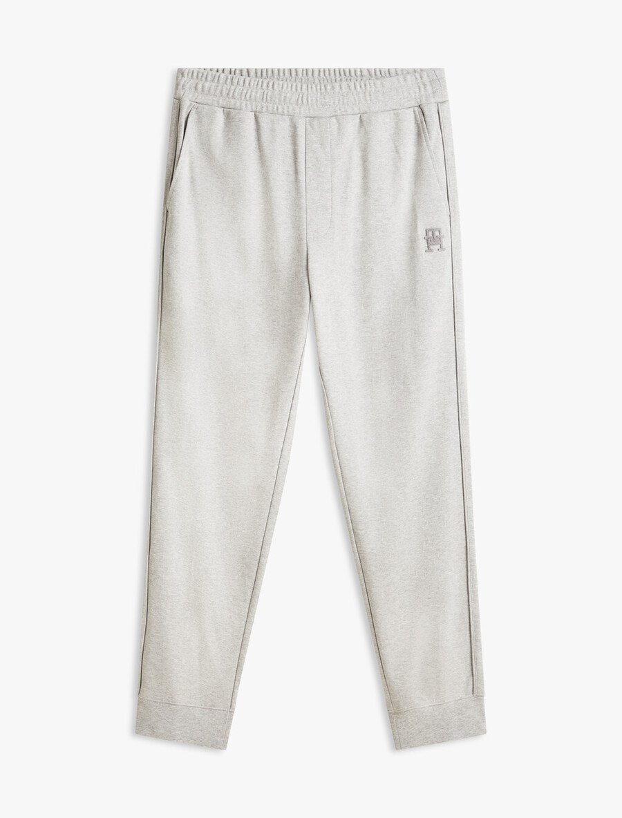 jogginghose mit monogramm und geripptem saum