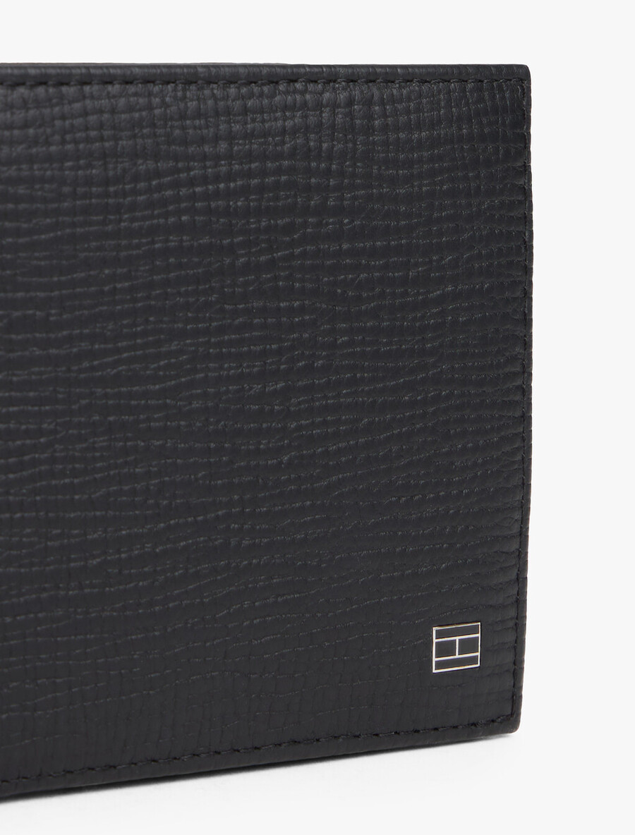 hilfiger flag leder-geldbörse für karten und münzen