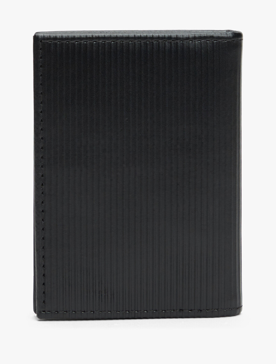 hilfiger flag kartenetui aus geripptem leder