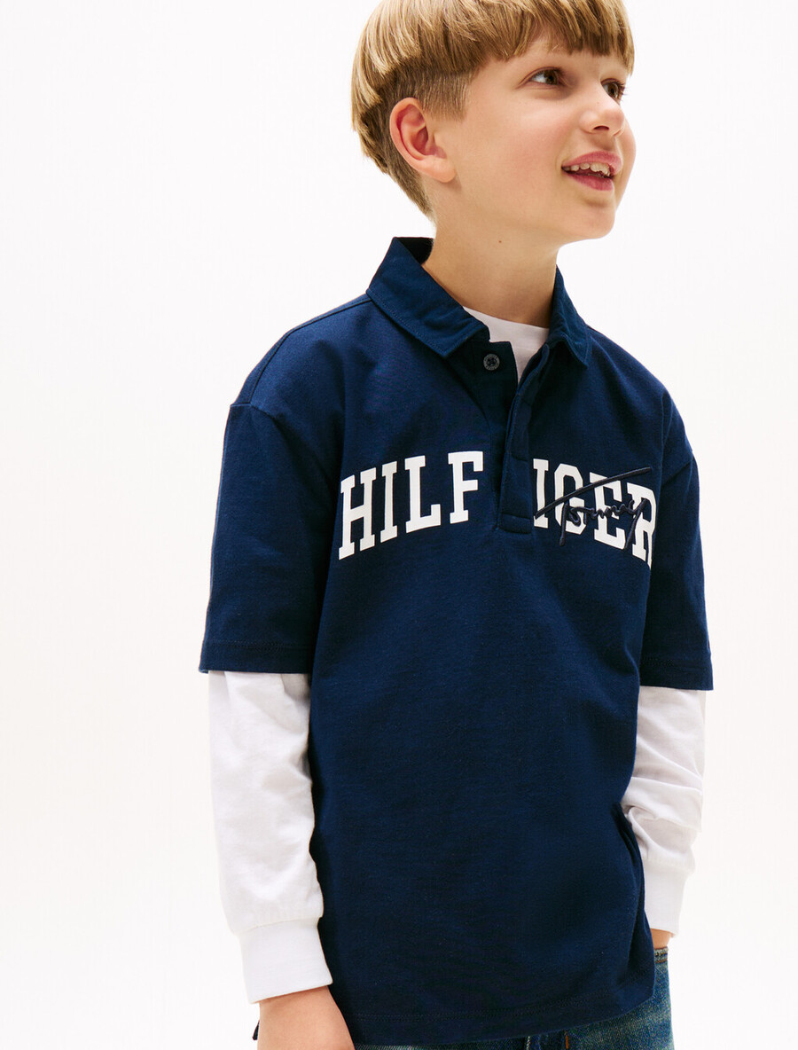 boys archive mixed graphic polo