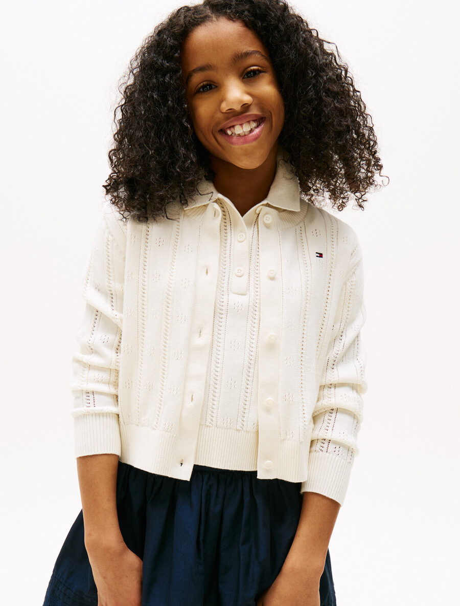 pointelle-strickjacke