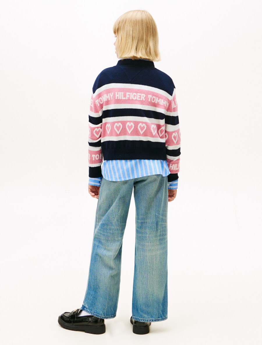 intarsien-logo-pullover mit lässiger passform