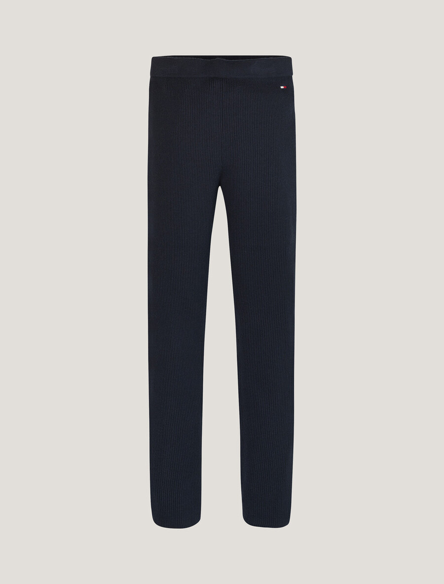 mädchen-leggings aus rippstrick
