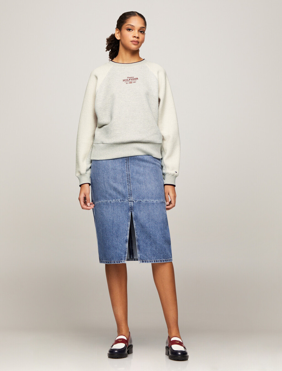 sweatshirt mit strukturiertem logo