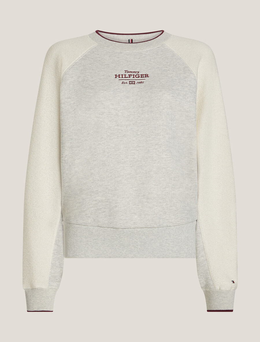 sweatshirt mit strukturiertem logo
